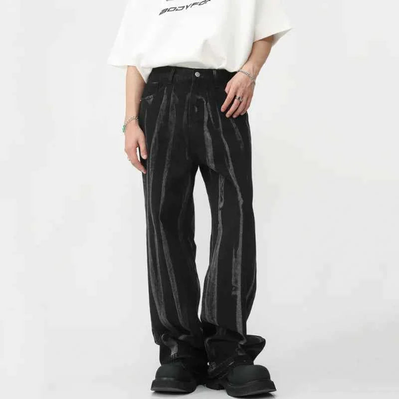 Unique Personality Tie Dye Stripe Jeans