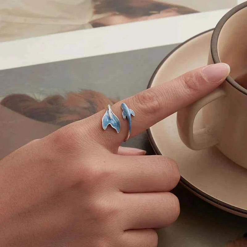 Women Sterling Silver Cute Guppy Ring