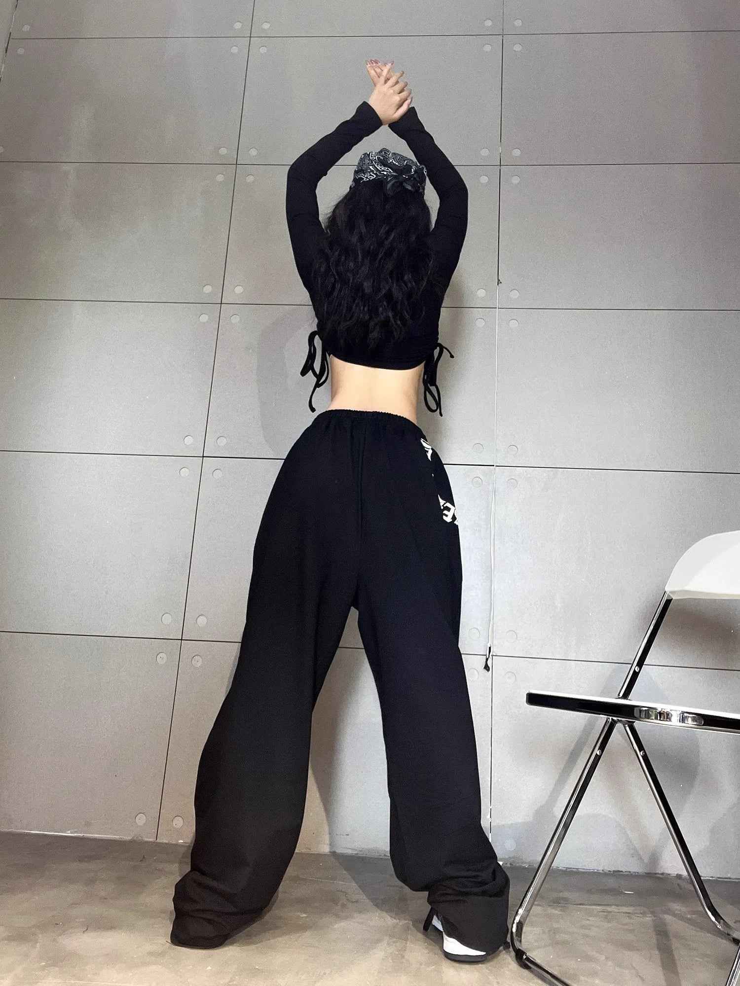 Black Ripped Loose Hip Hop Jeans