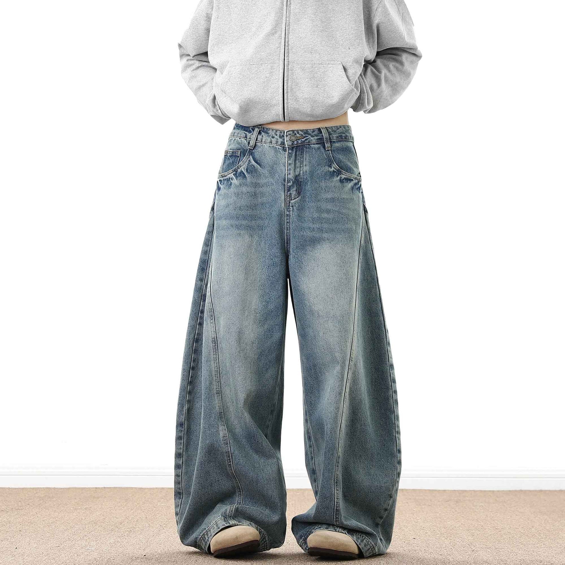 Baggy Handsome Wide Leg Denim Jeans