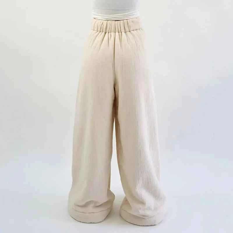Breathable Wool Wide Leg Sweatpants