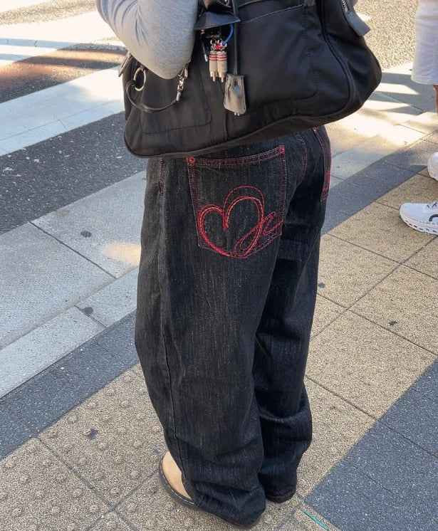Vintage Punk Baggy Denim Jeans