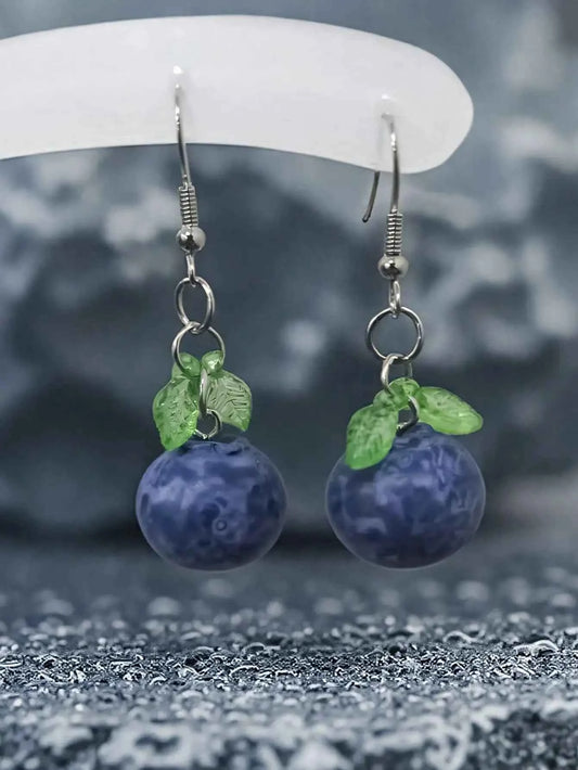 Everyday Realistic Fun Blueberry Earrings