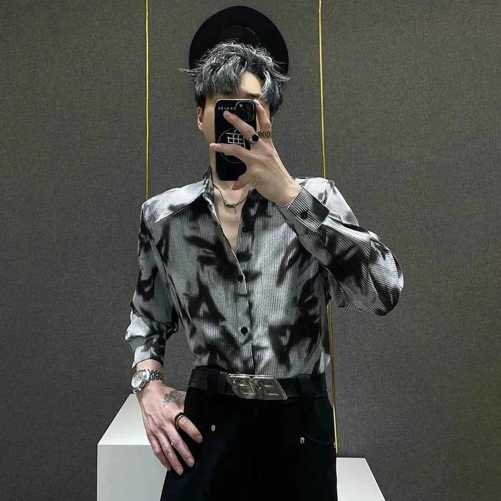 Ice Silk Casual Thin Long-Sleeved Shirt