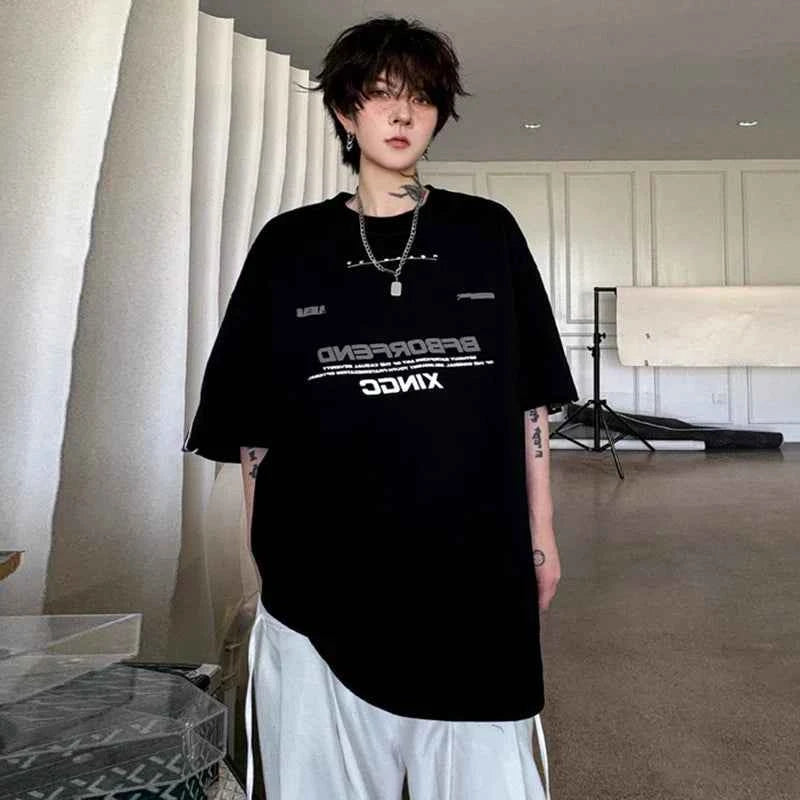 Retro Trendy Personality Printed T-shirt