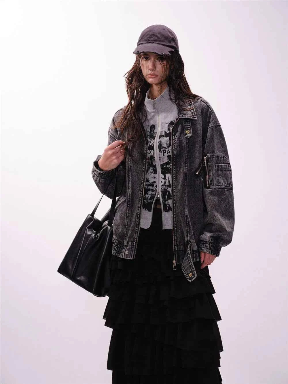Versatile Streetwear Oversized Hip Hop Denim Jacket
