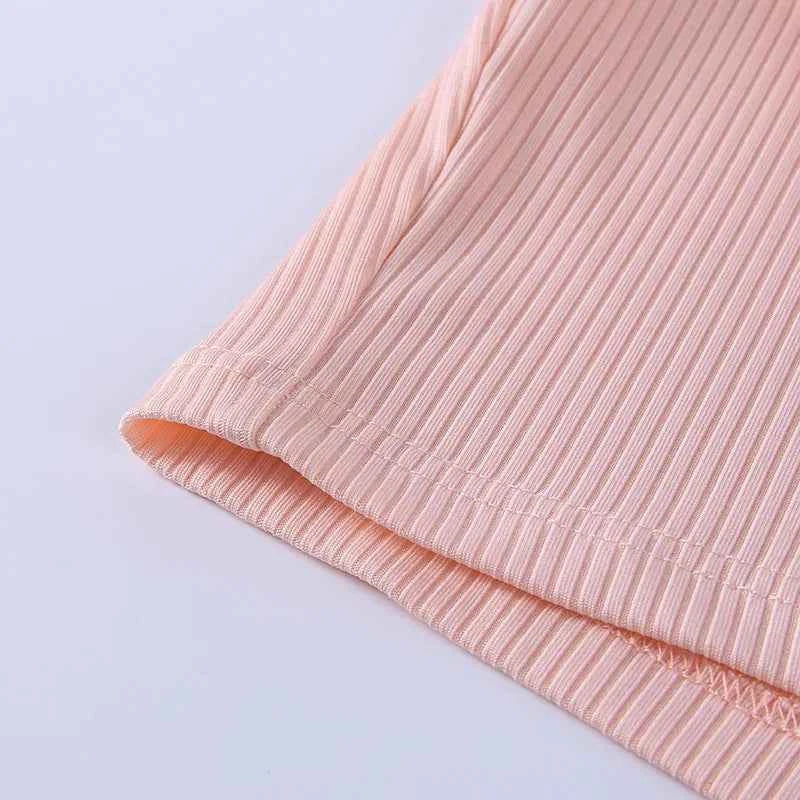 Pink Y2K Aesthetic Slim Fit Crop Top