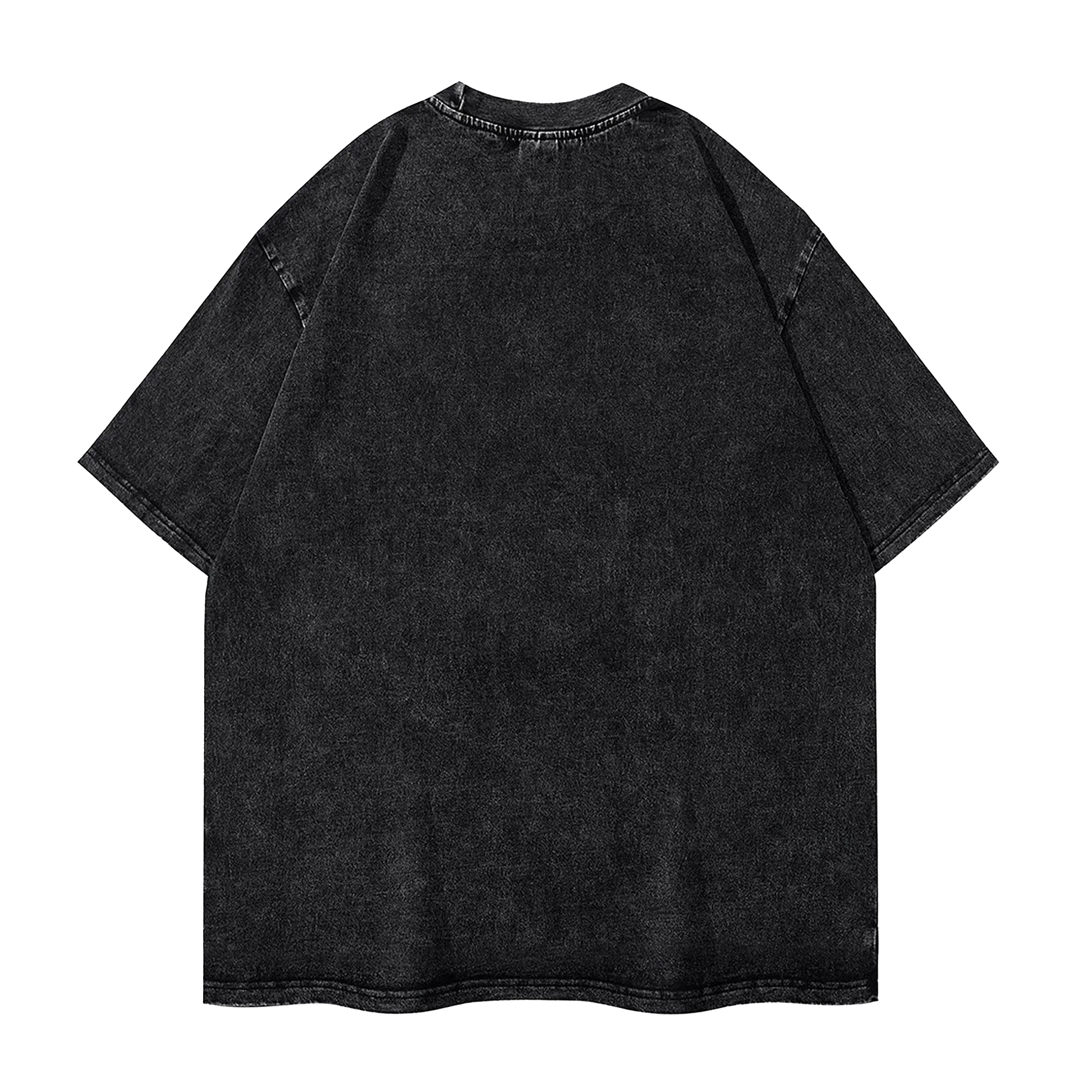 Venom Distressed Logo Washed Black T-Shirt - Luxuryurbanwear