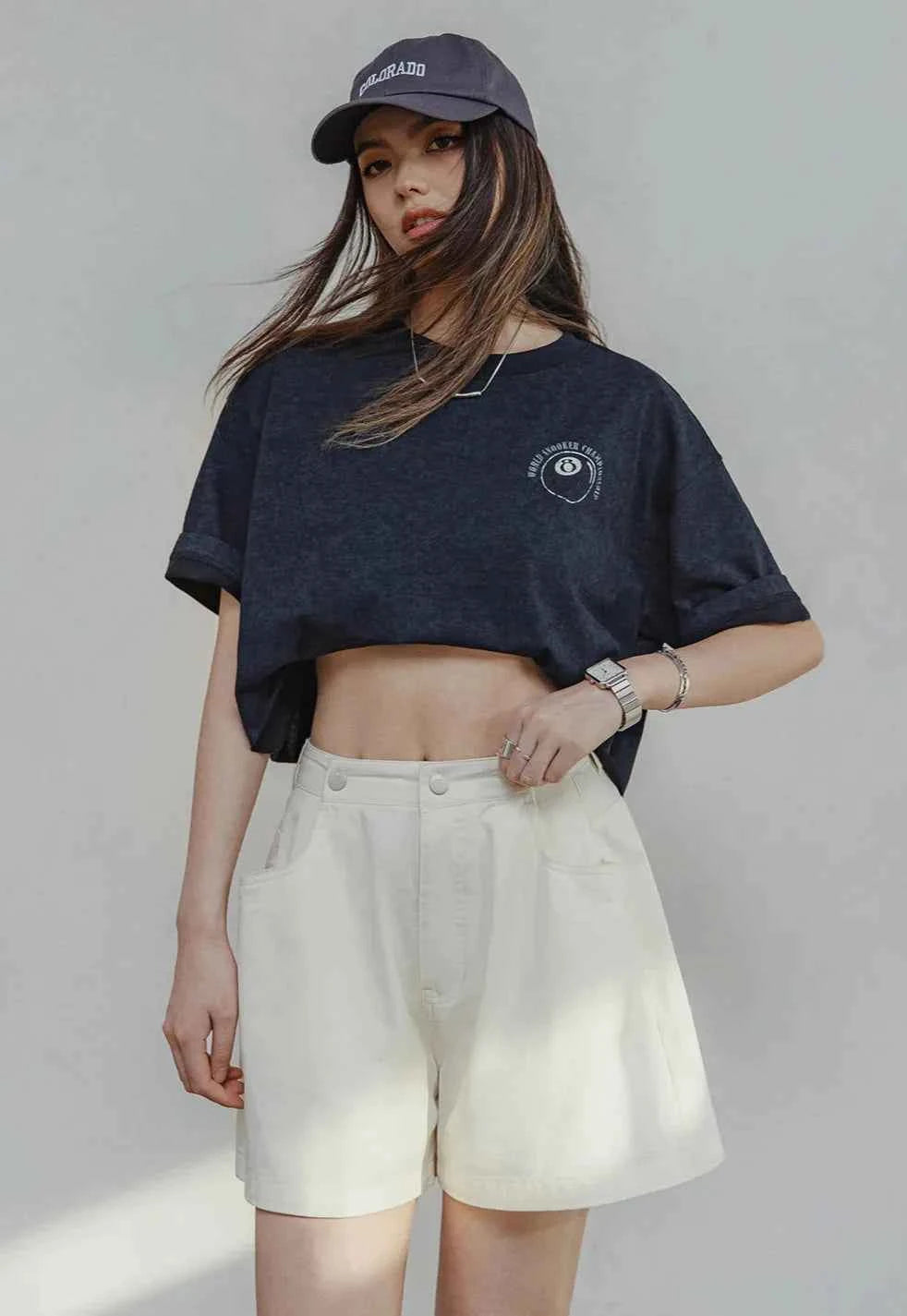 Women Casual Retro Denim Short