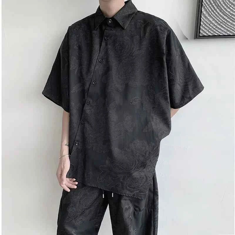 Streetwear Casual Floral Japanese Style Loose Fit Shirt