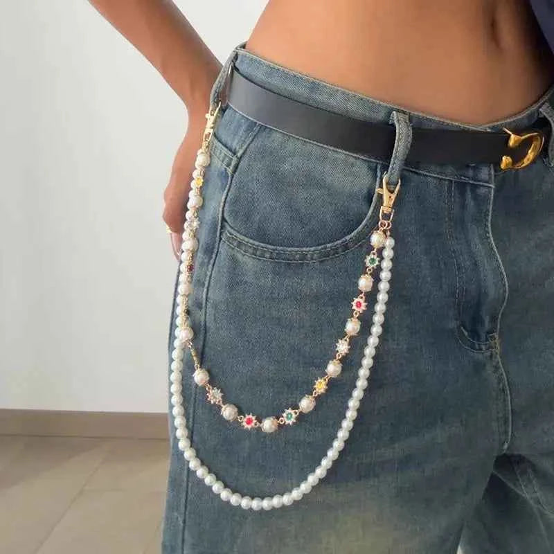 Bohemian Pearl Rhinestone Exquisite Waist Chain