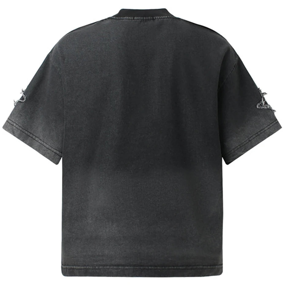 Star Patchwork Streetwear Oversized T-shirts