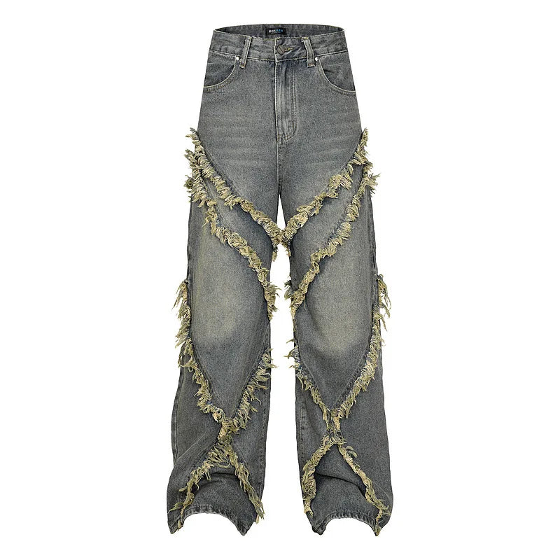 LUW Ripped Distressed Streetwear Jeans