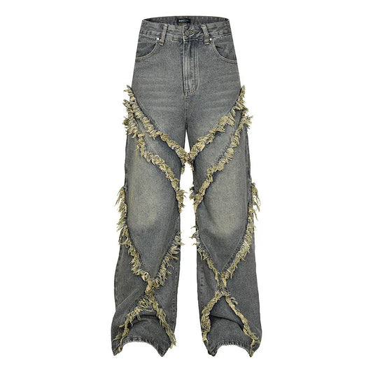 LUW Ripped Distressed Streetwear Jeans