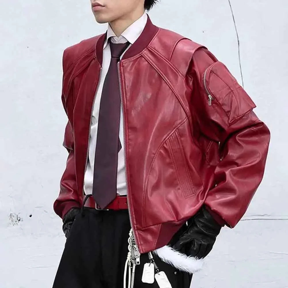 Streetwear American Style Winter Leather Jacket