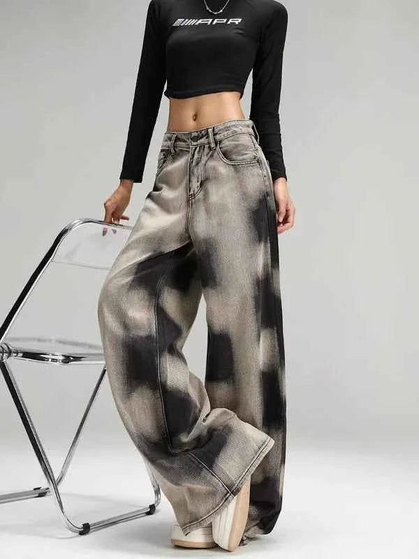 Denim Game Strong American Style Wide Leg Jeans
