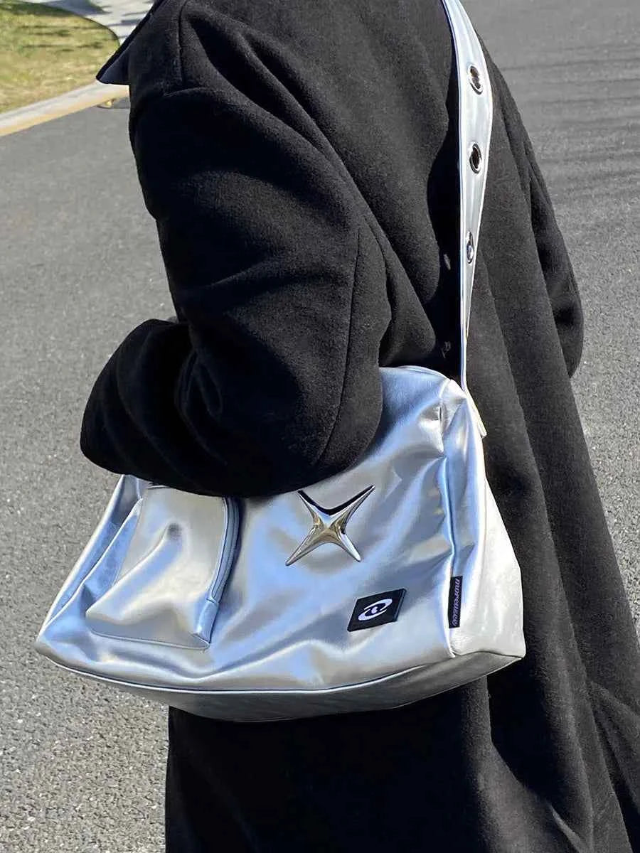 Luxury Black Aesthetic Leather Hand Bag
