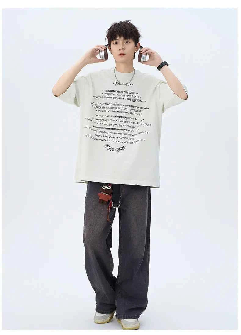 Casual Printed Oversize Short Sleeve T-Shirt