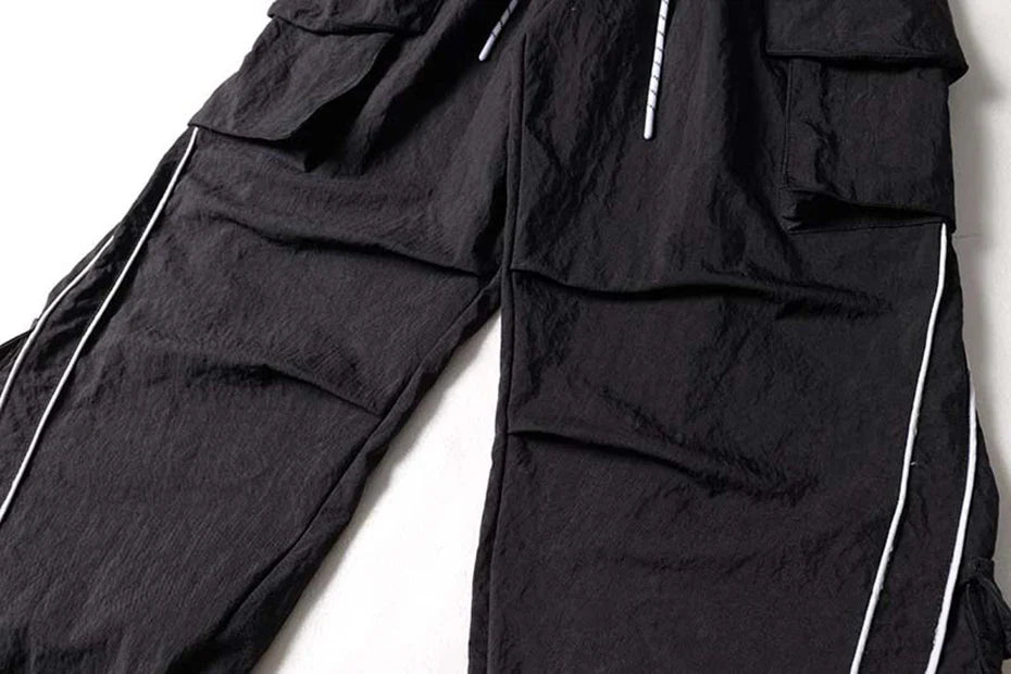 Baggy Stripe Cargo Joggers