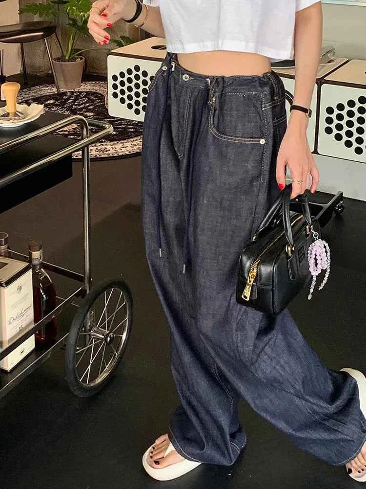 Retro High Waist Vintage Wide Leg Jeans