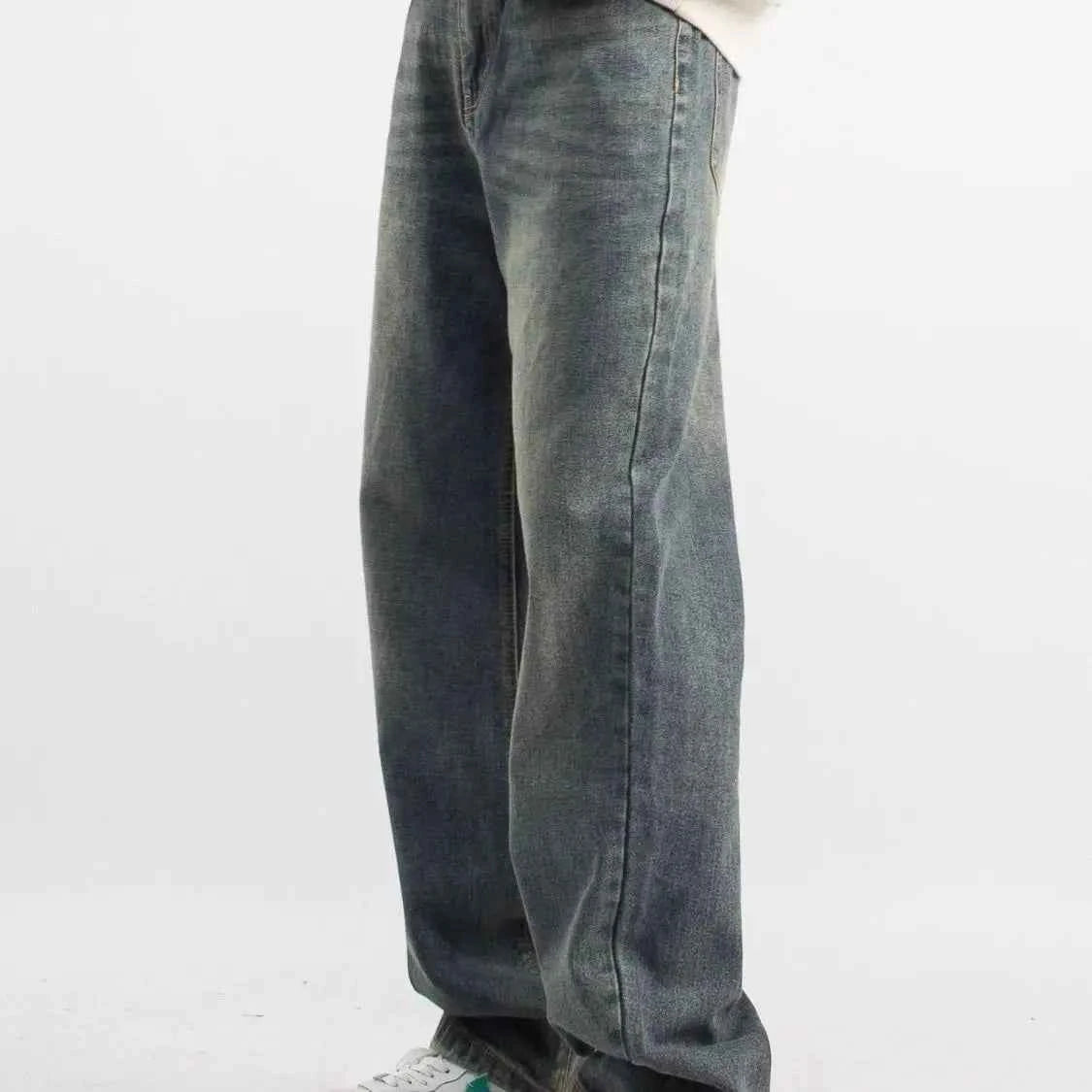 Versatile Retro Gray Bootcut Jeans