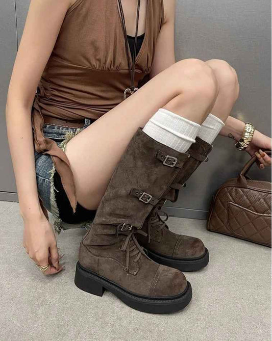 Vintage Classic Y2K Style Knee-High Boot