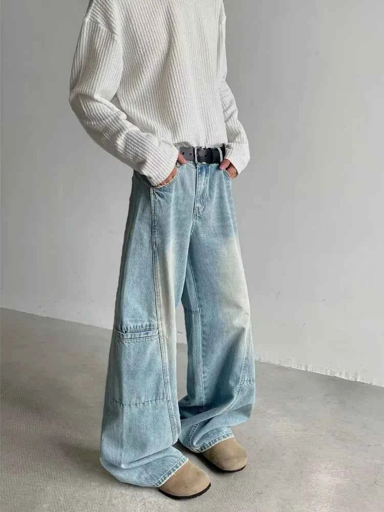 Iconic Blue Washed Baggy Denim Jeans
