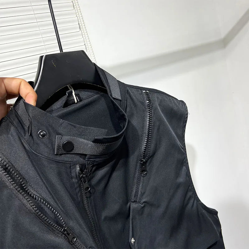 Dark Crow Sleeveless Zipper Vest