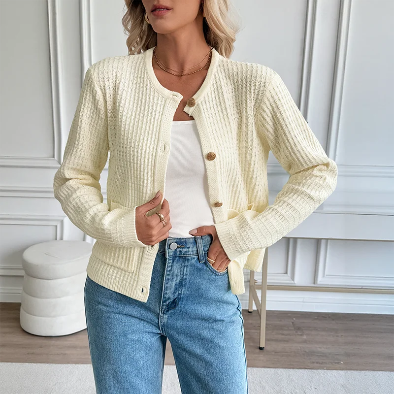 Cozy Button Front Knitted Cardigan - Luxuryurbanwear