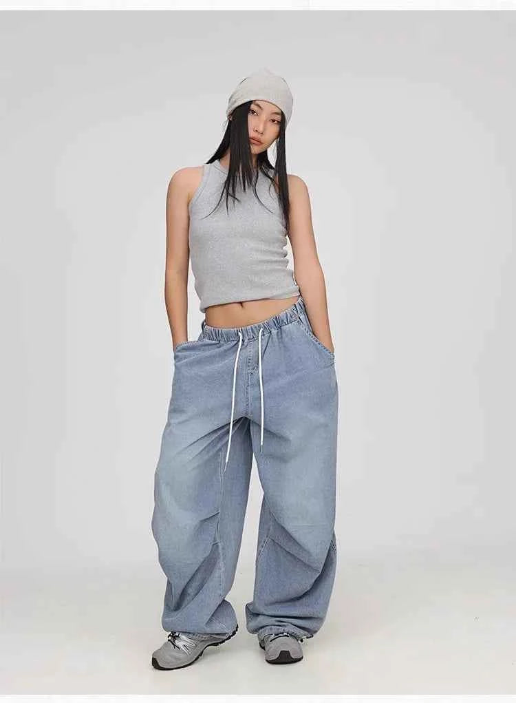 Blue Loose Hip Hop Dance Pants