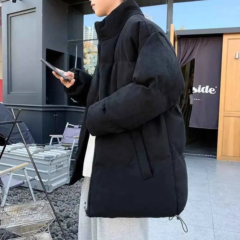 Warm Japanese Style Windproof Fleece Puffer Coat