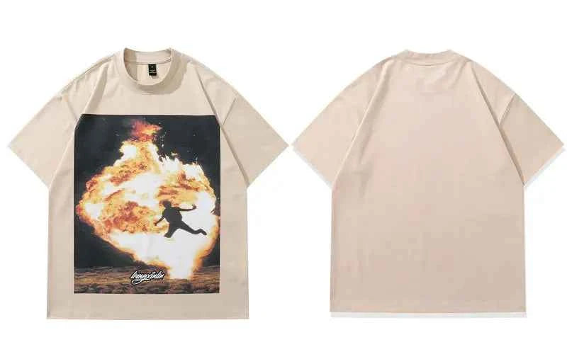 Graphic Printed Oversized Hip Hop Cotton T-Shirt