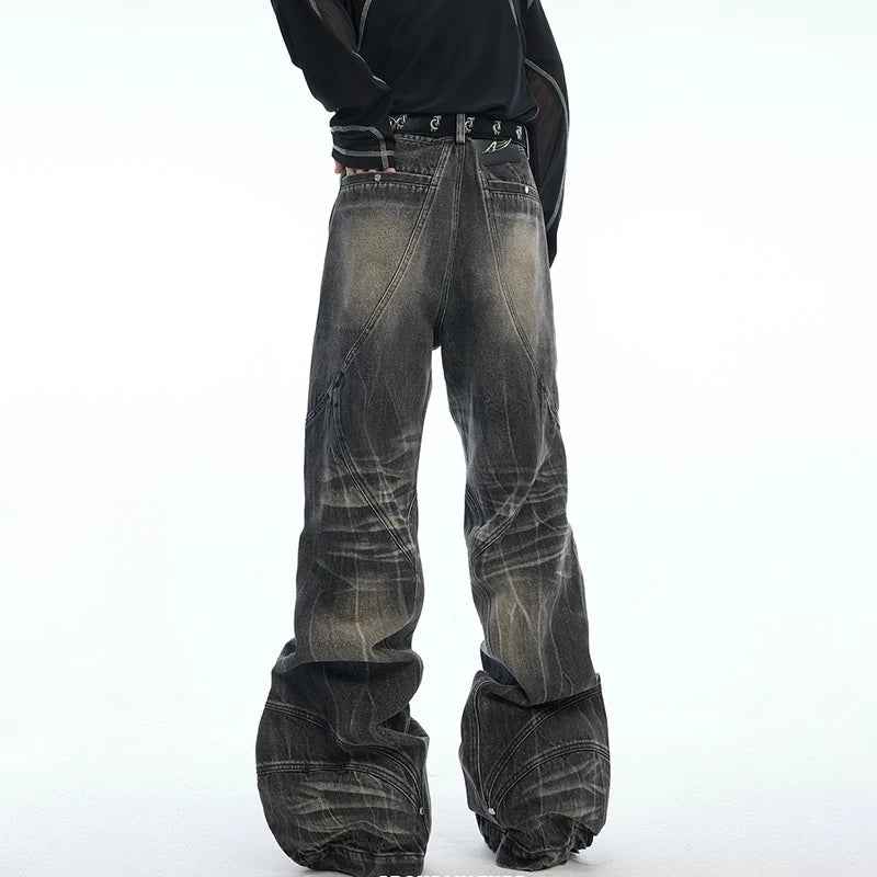 Wardrobe Staple Wornout Washed Bell Casual Jeans