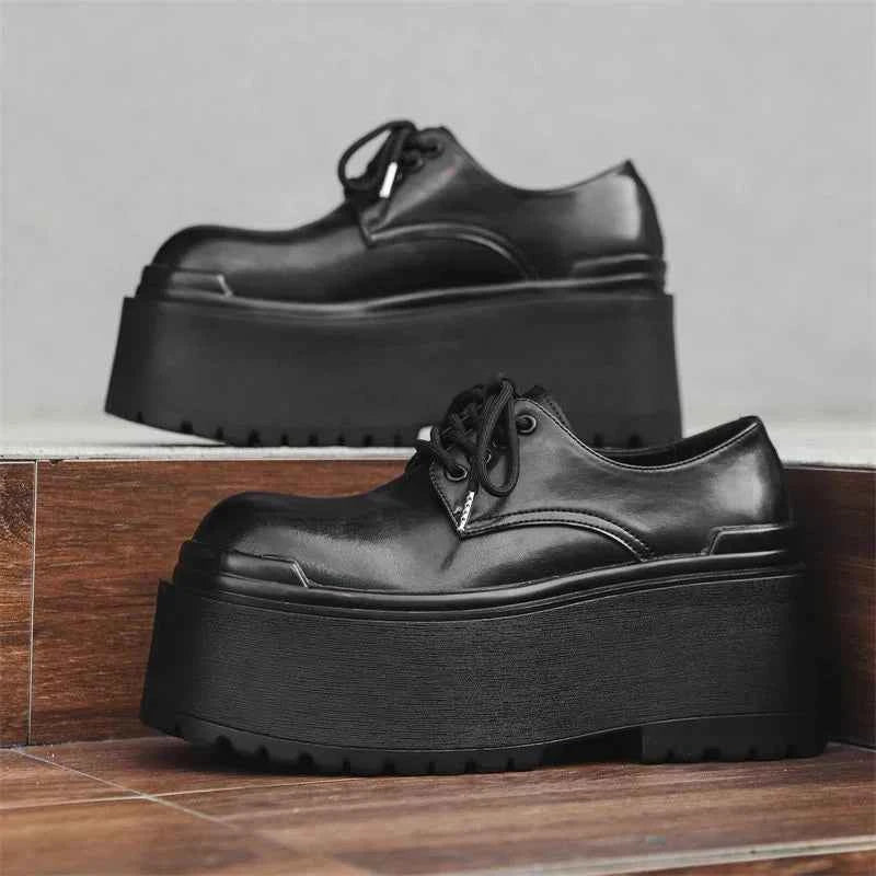 Trendy Big Head Leather Casual Shoes
