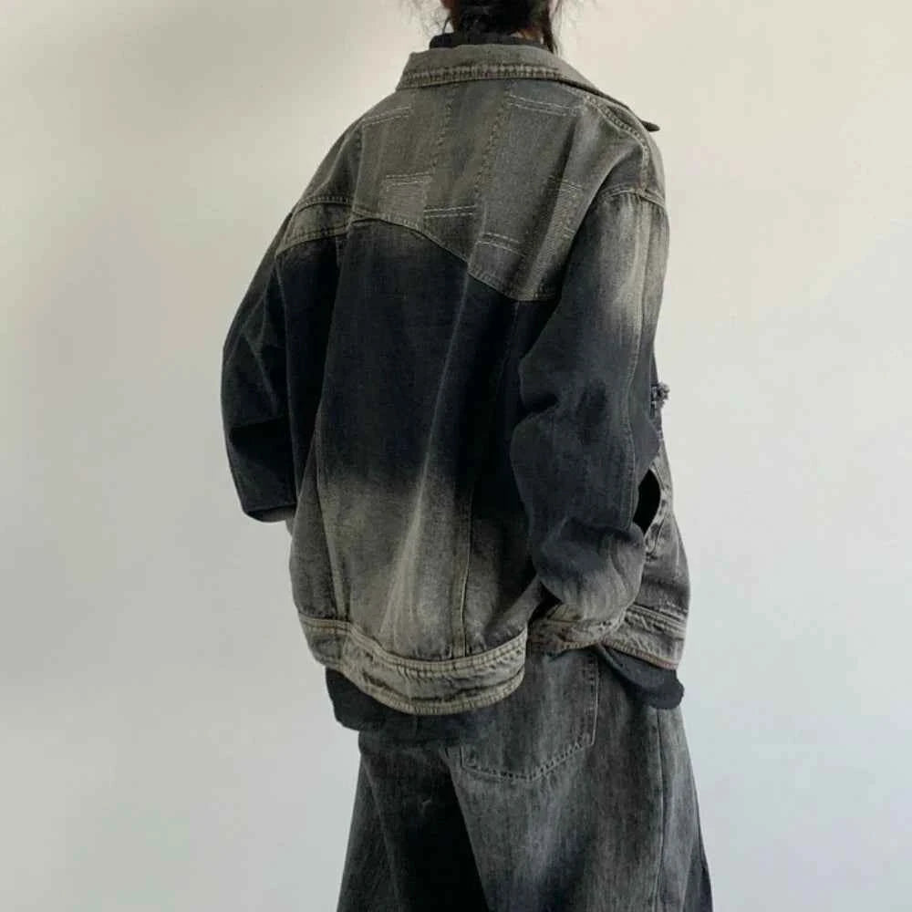 High-Quality Vintage Washed Denim Jacket
