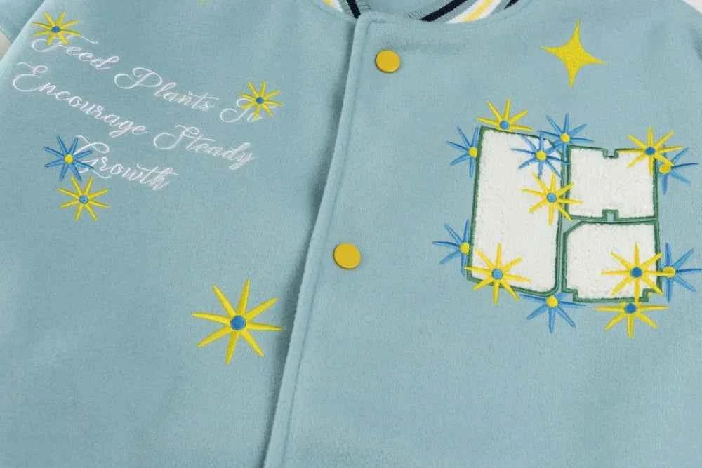 Retro Pu Letterman Embroidery Baseball Varsity Jacket
