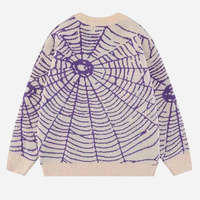 Spider Pattern High-Quality Knitted Sweater