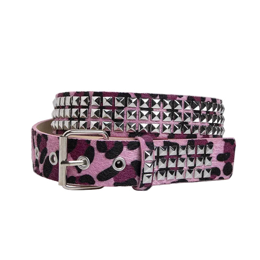 Punk Pink Fur Belt