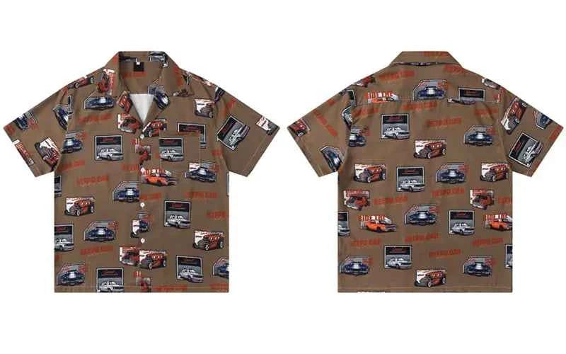 Y2K Retro Vintage Car Graphic Printed Race Shirt