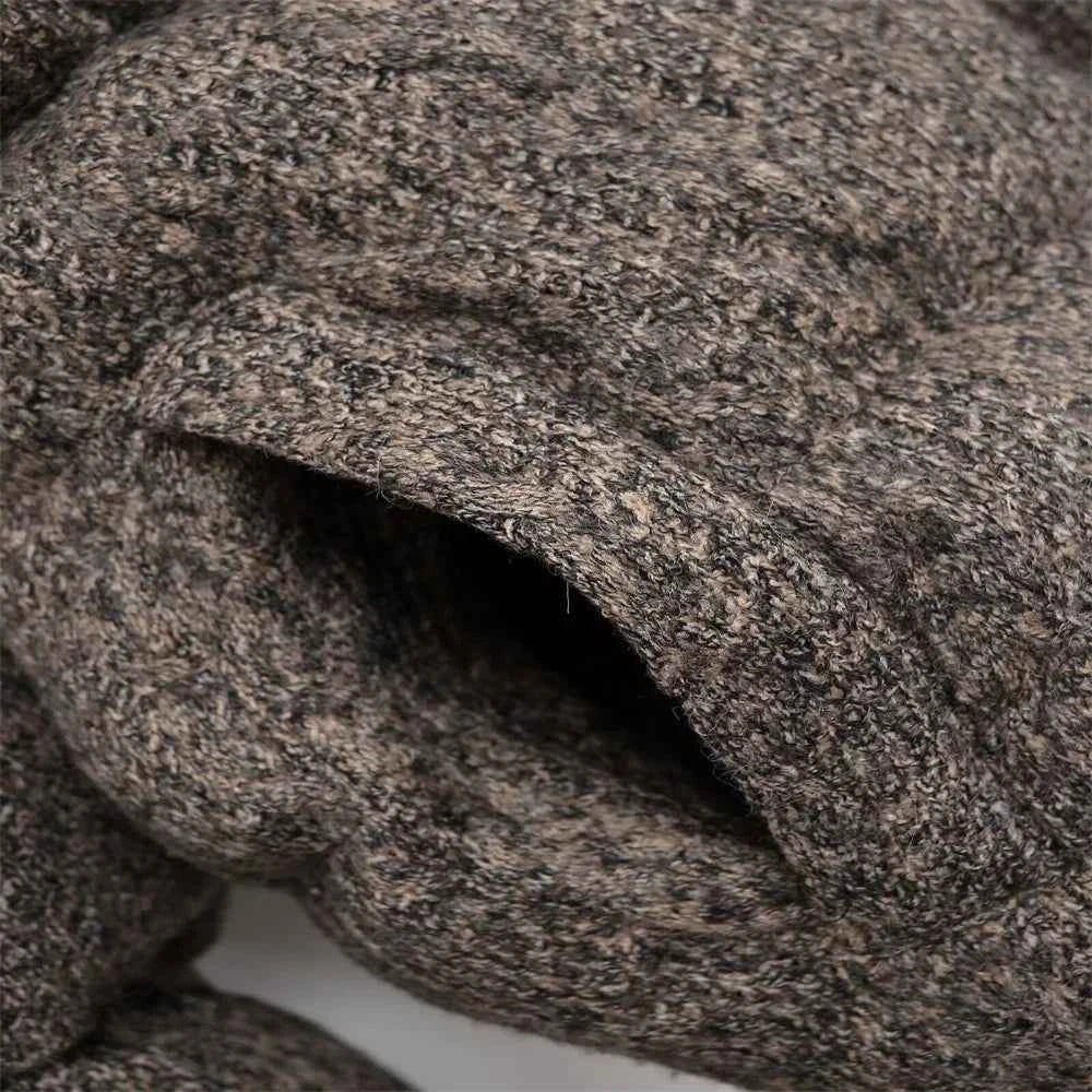 Elevated Comfort Thick Knitted Puffer Jacket