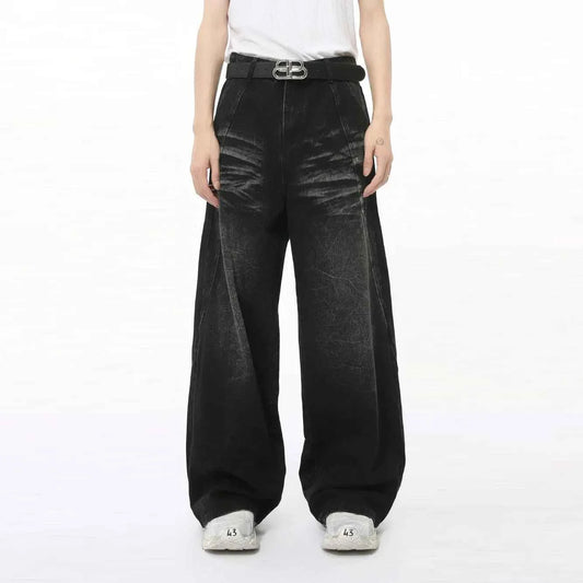 Streetwear Distressed Loose Fit Wide Leg Jeans