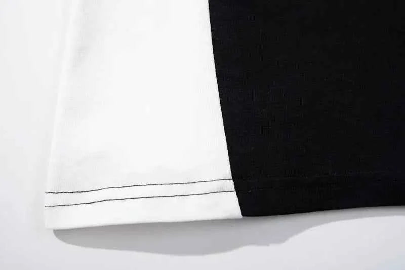 Y2K Graphic Patchwork Racing Cotton T-Shirt
