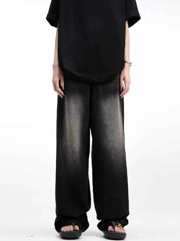 Retro Cool Whiskers Black Washed Jeans