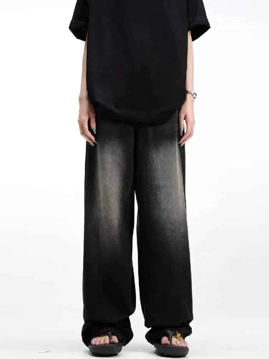 Retro Cool Whiskers Black Washed Jeans
