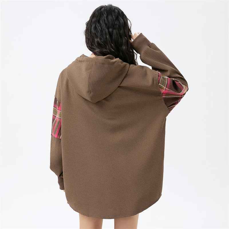 Women Korean Chic Elegant Stitched Swetshirt