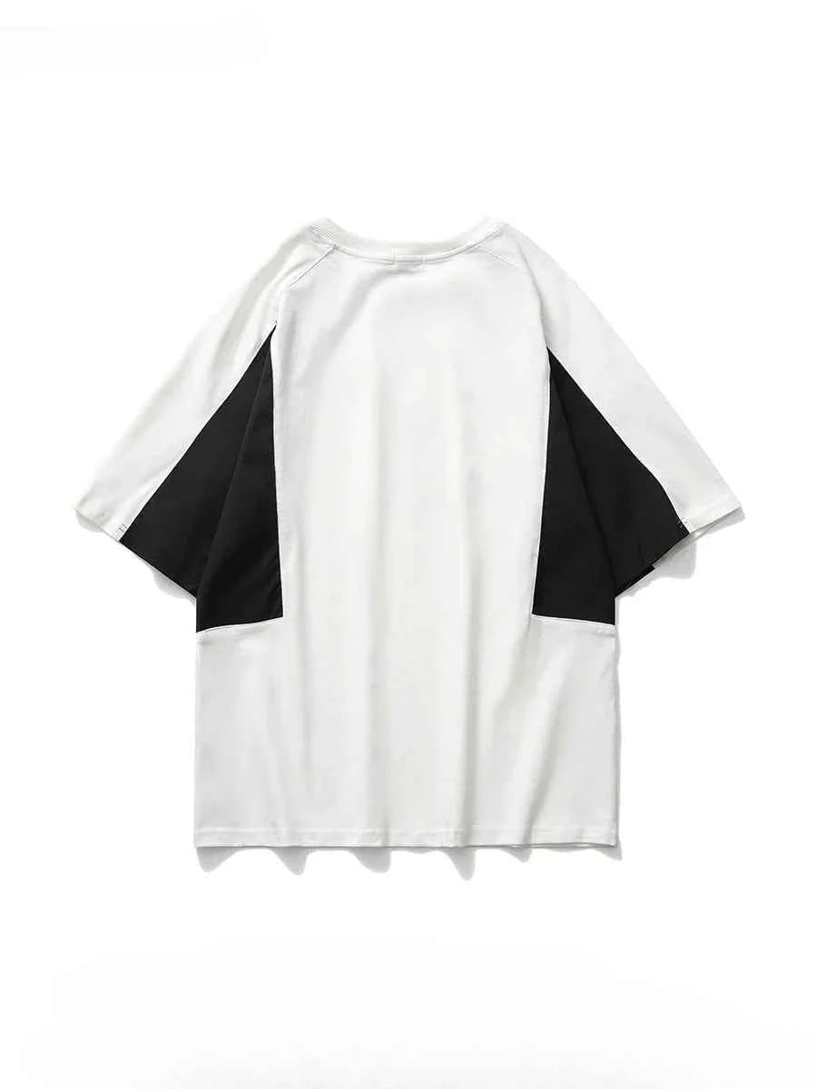Contrast Letter Printed O-Neck T-Shirt