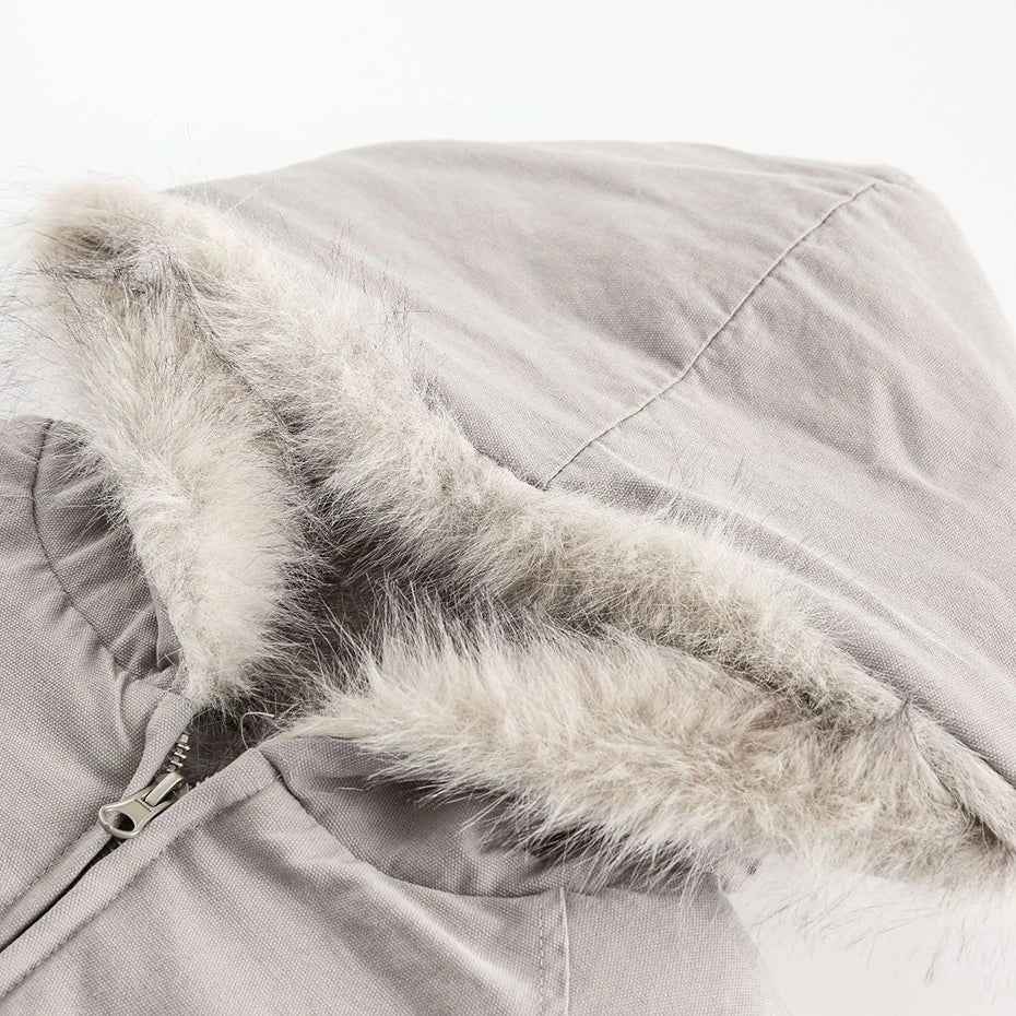 Y2K Winter Thick Padded Parkas with Furr Jacket