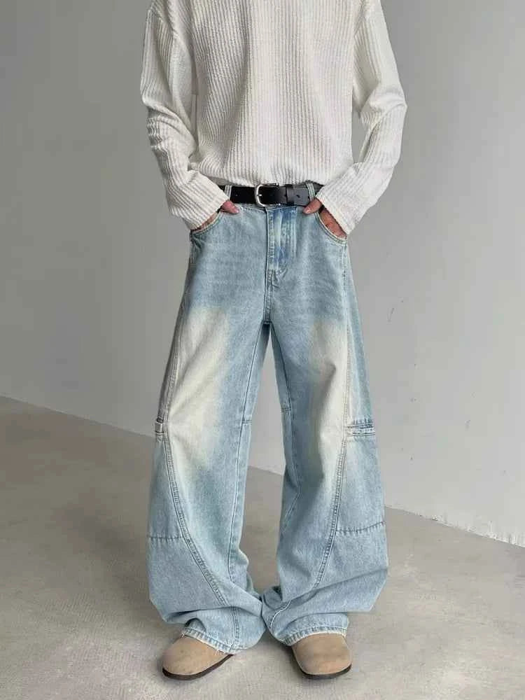 Iconic Blue Washed Baggy Denim Jeans