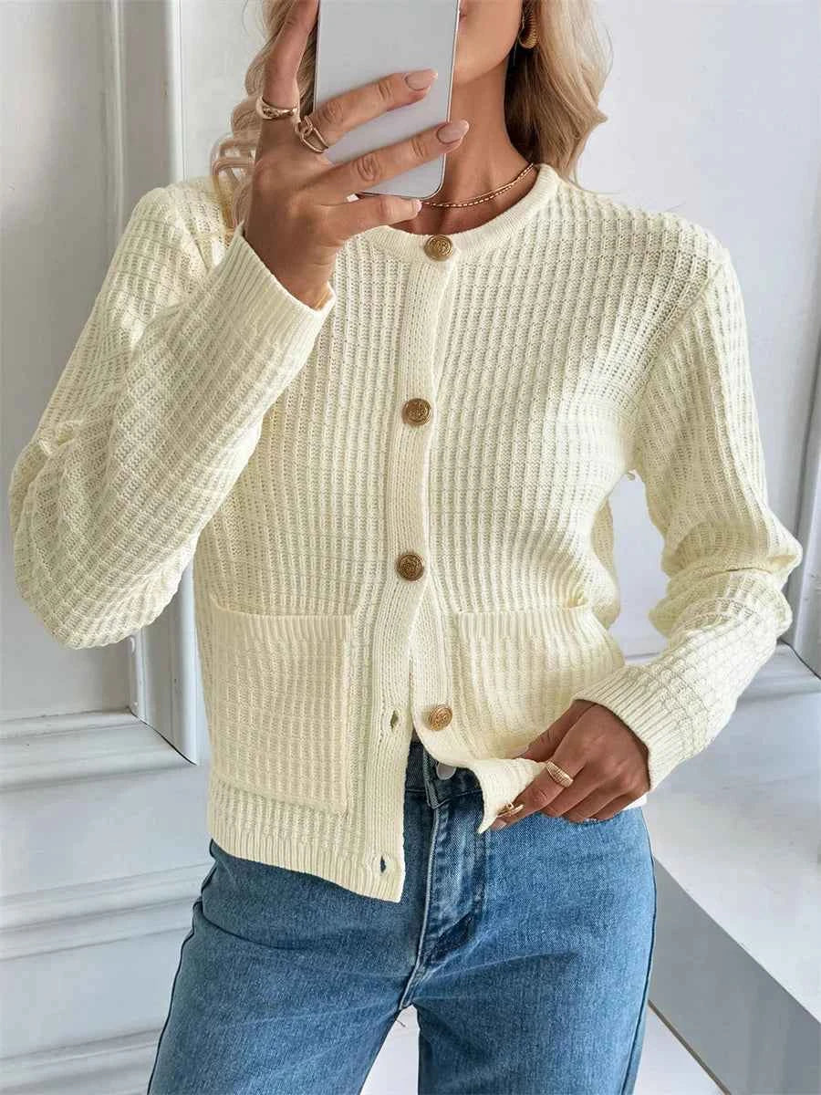 Cozy Button Front Knitted Cardigan