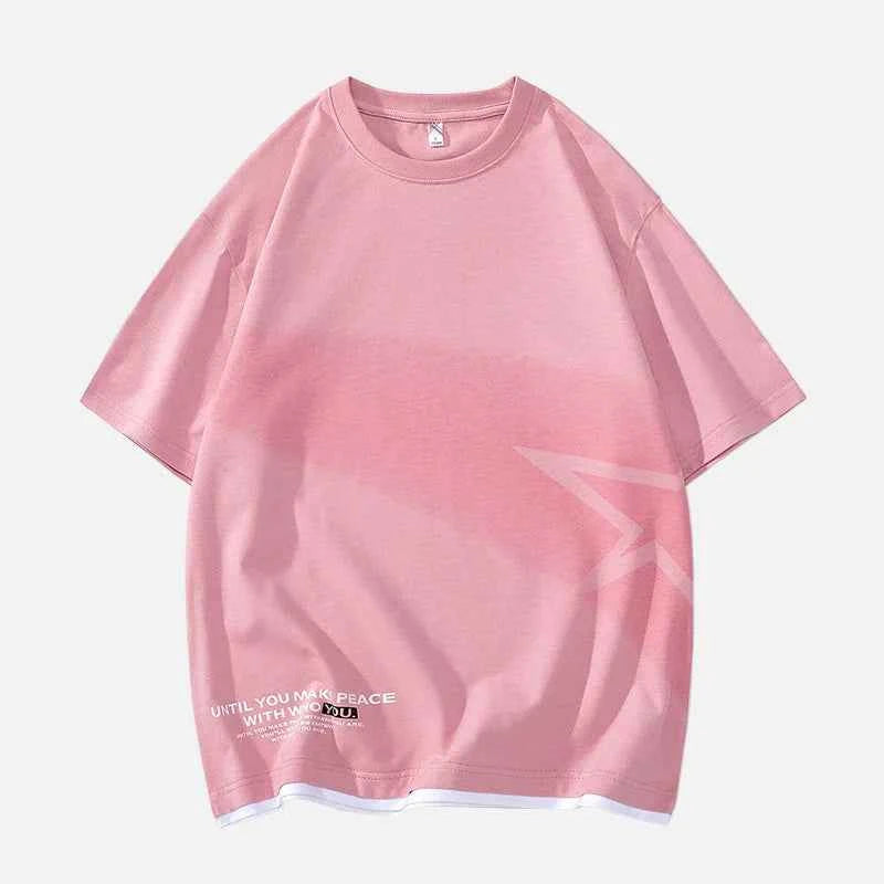Oversized Letter Print Casual Short Sleeve T-Shirt